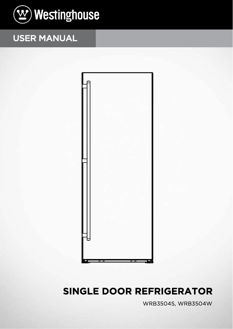 Page 1 of the manual User Manual Westinghouse WRB3504