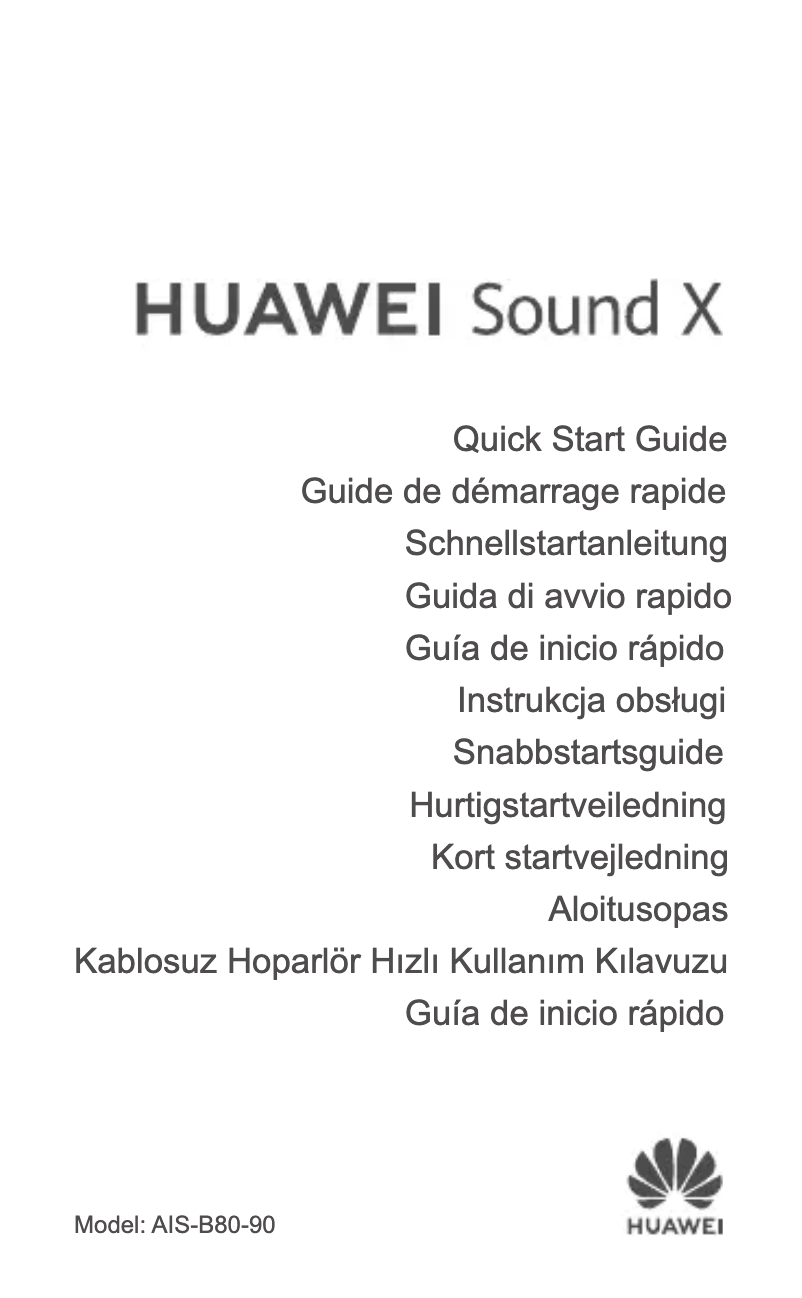 Image de la première page du manuel de l'appareil Sound X