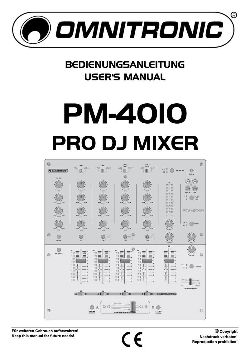 Page 1 of the manual User Manual Omnitronic PM-4010 Pro