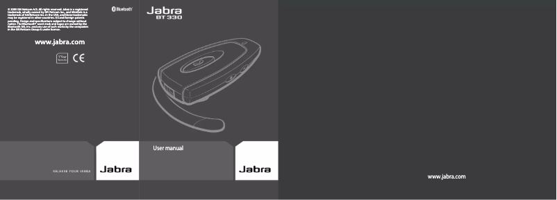 First page image of the manual for BT330