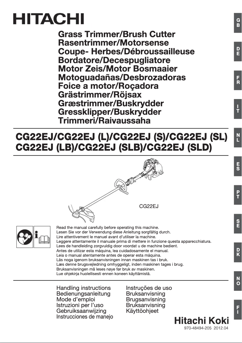 First page image of the manual for CG 22EJ