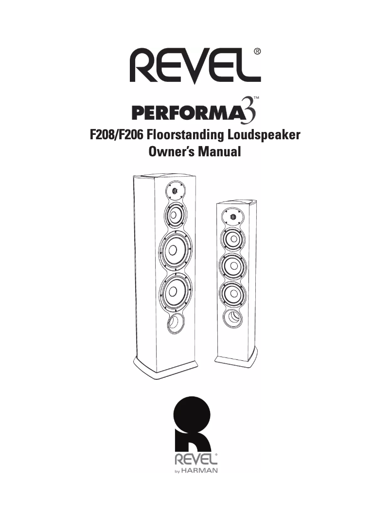 Page 1 of the manual User Manual Revel Performa 3 F206