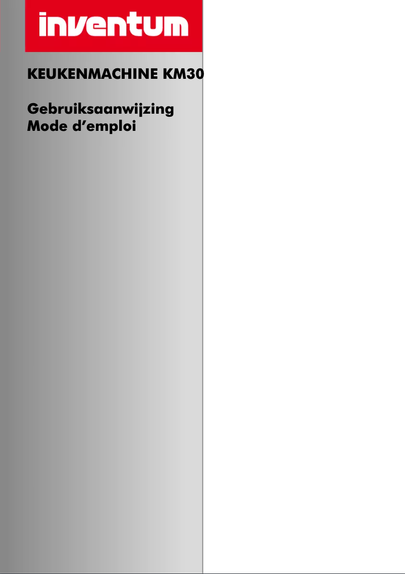 First page image of the manual for KM30