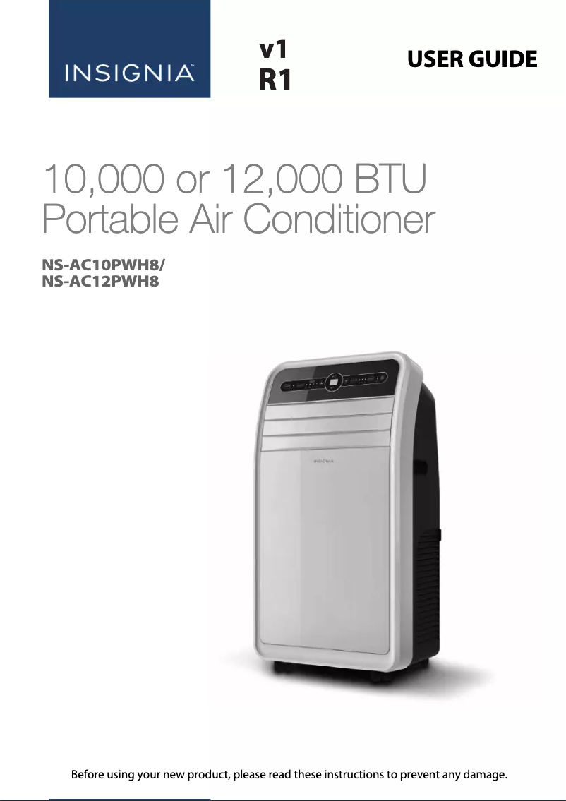 First page image of the manual for NS-AC10PWH8