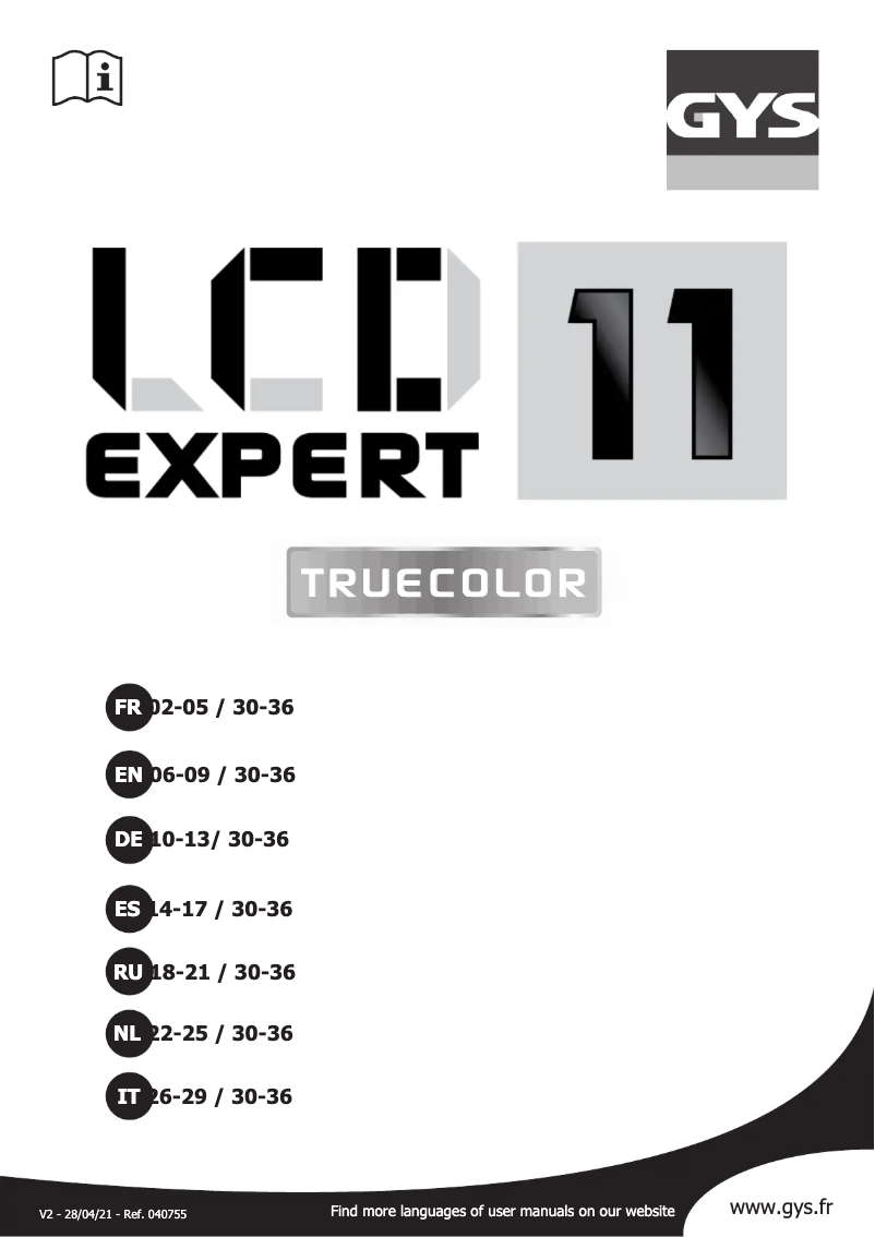 First page image of the manual for LCD Expert 11