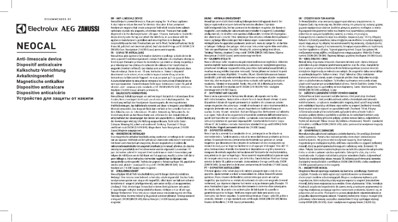 Page 1 of the manual User Manual Electrolux M6WMA102