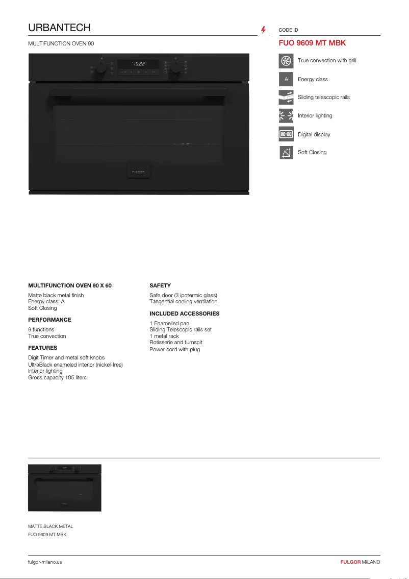 Image de la première page du manuel de l'appareil FUO 9609 MT MBK