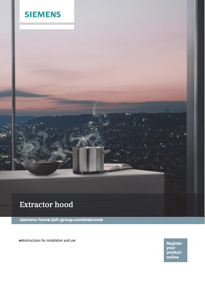 Page 1 of the manual Installation Guide Siemens iQ500 LC91KWW60