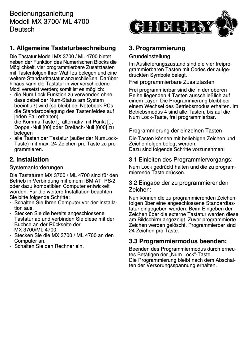 First page image of the manual for G80-3700