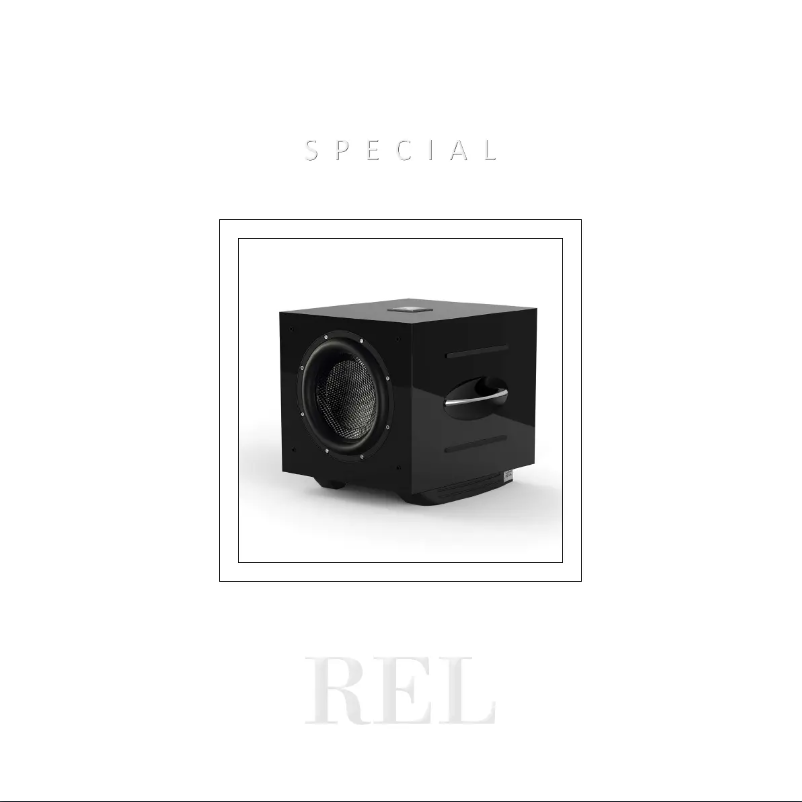 Page 1 of the manual User Manual REL Acoustics Carbon Special