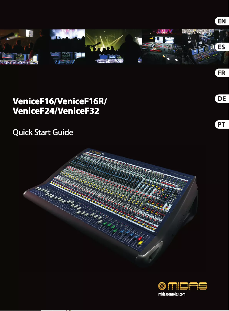 First page image of the manual for Venice F32