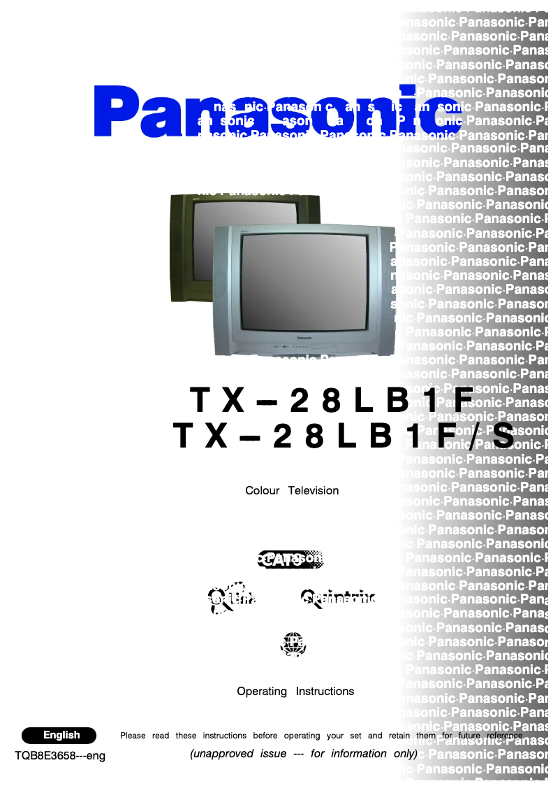 First page image of the manual for TX-28LB1F