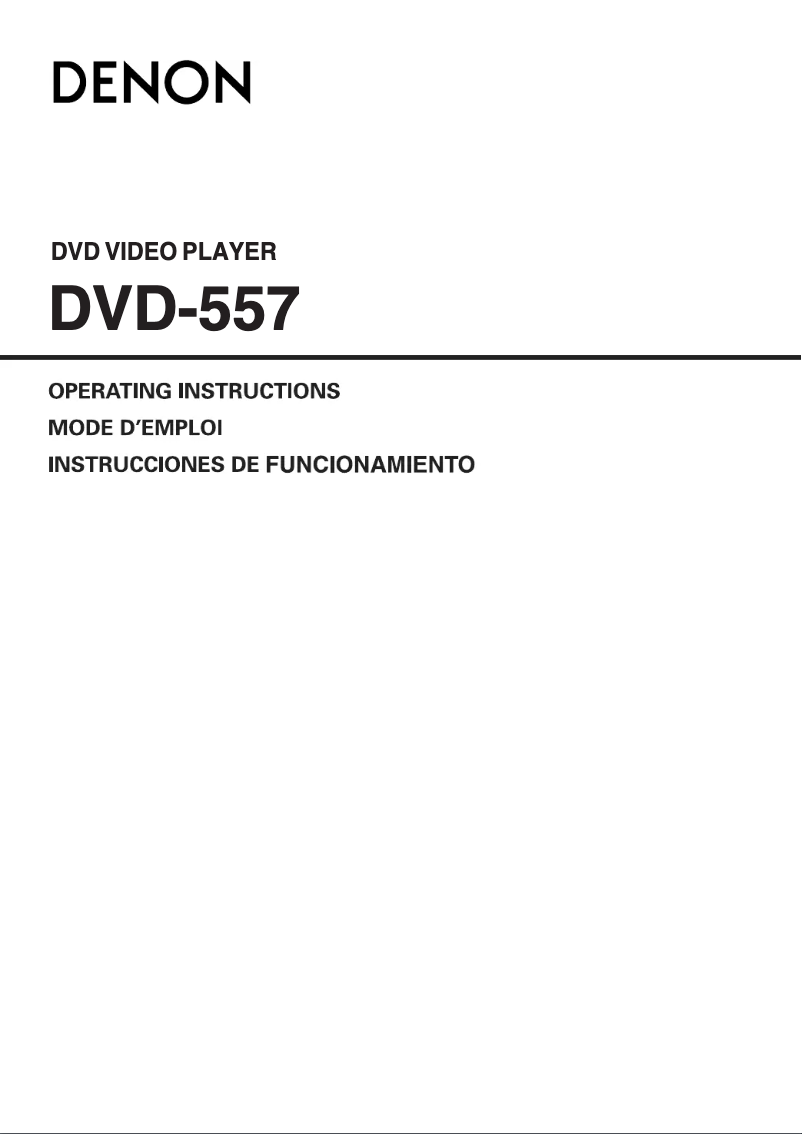 Page 1 de la notice Manuel utilisateur Denon DVD-557