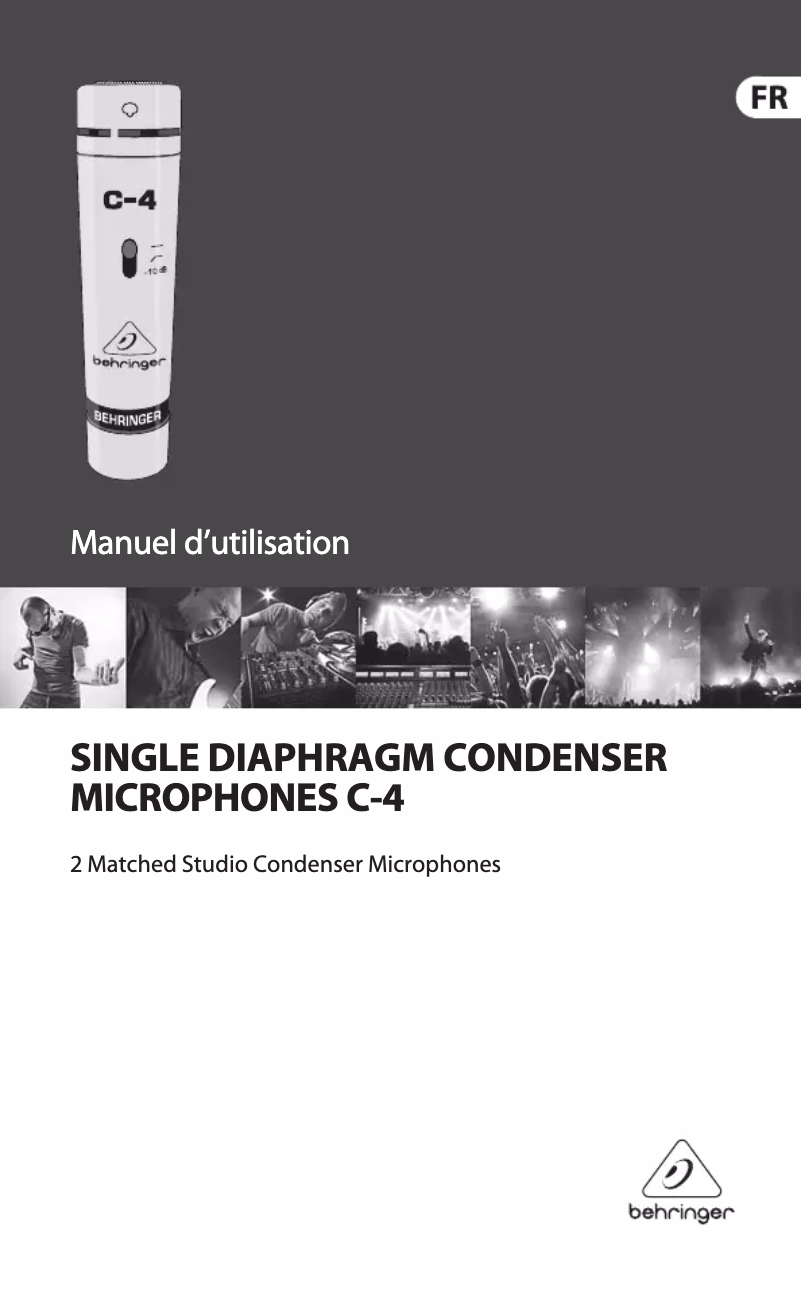 Page 1 of the manual User Manual Behringer C-4