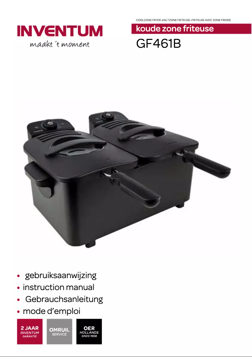 First page image of the manual for GF461B