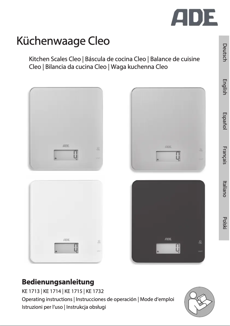 First page image of the manual for Cleo KE 1713