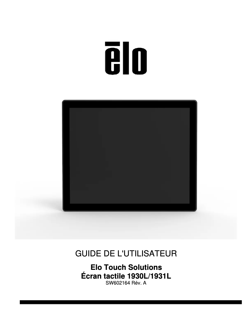 Image de la première page du manuel de l'appareil 1930L