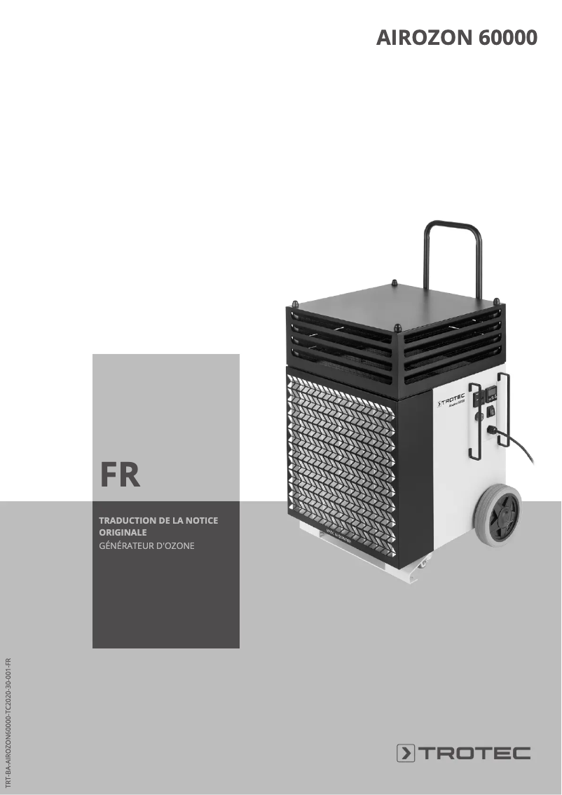 First page image of the manual for Airozon 60000