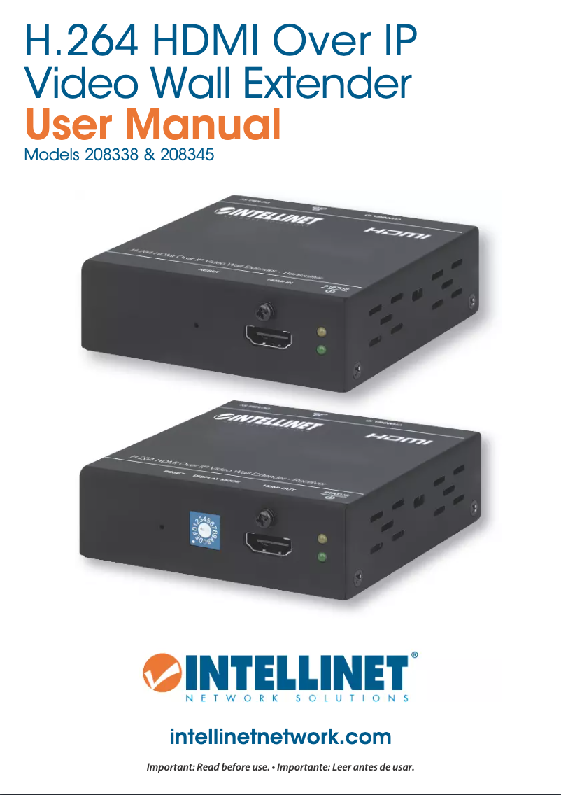 Page 1 of the manual User Manual Intellinet 208338