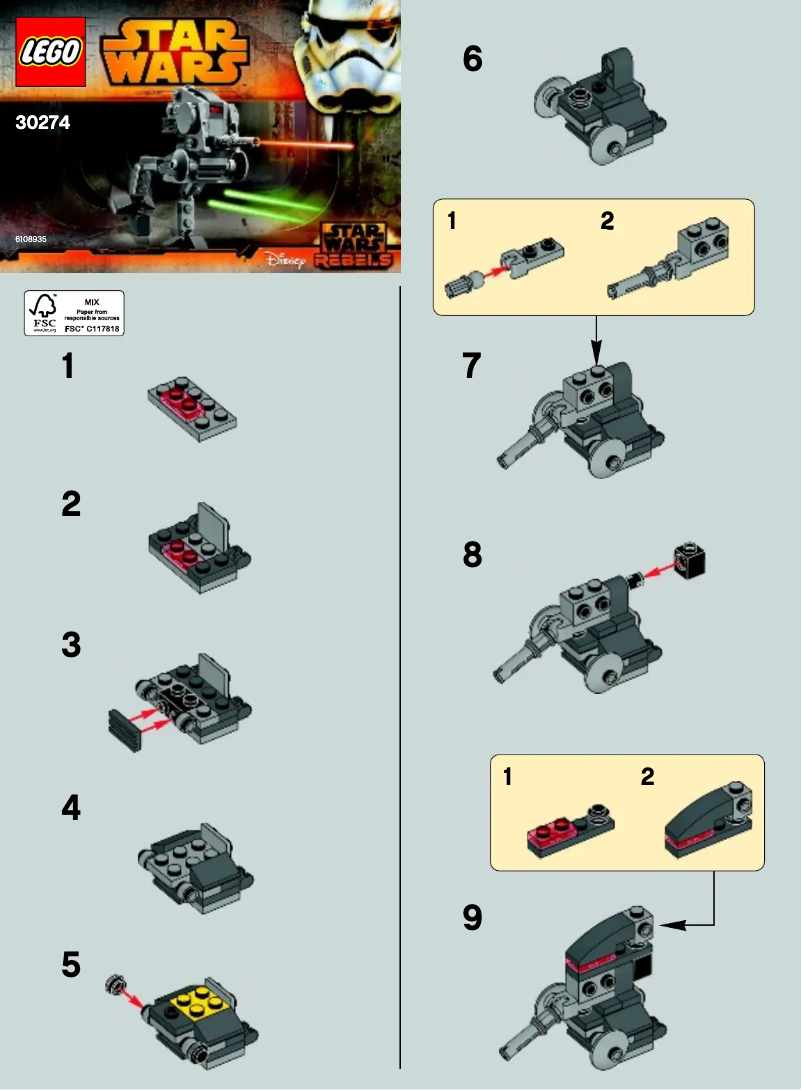 Page 1 of the manual User Manual Lego Star Wars 30274