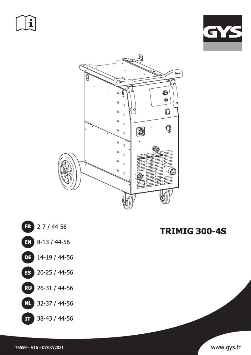 First page image of the manual for Trimig 300-4S