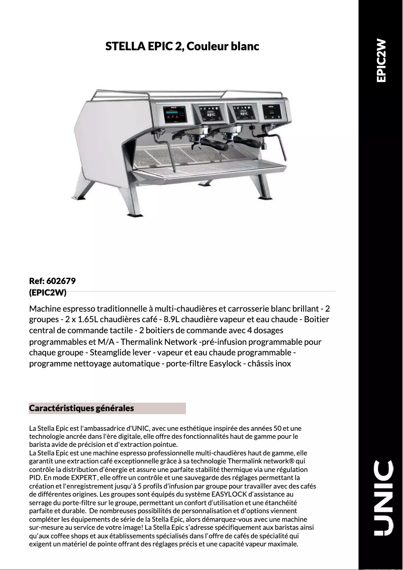 First page image of the manual for STELLA EPIC 2