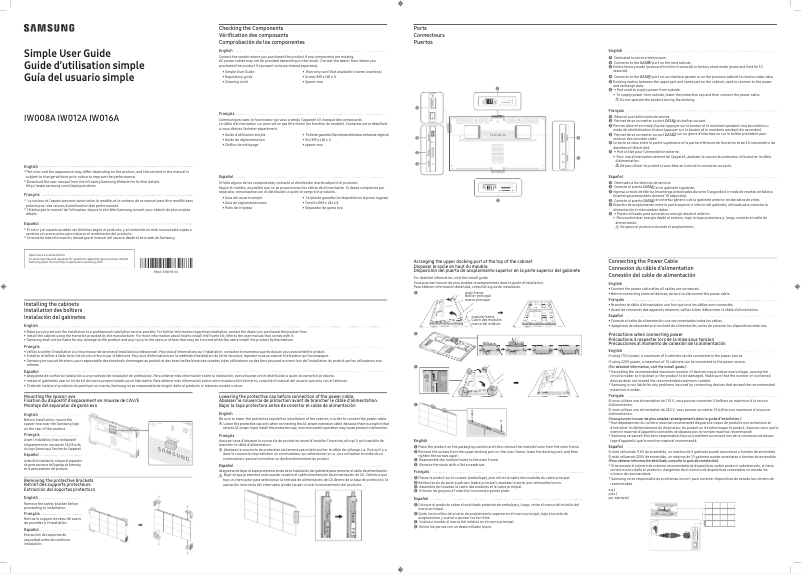 First page image of the manual for IW008A