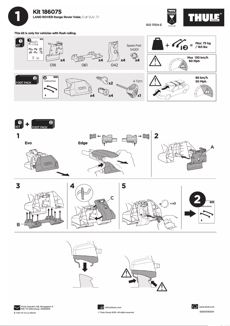 First page image of the manual for Kit 186075