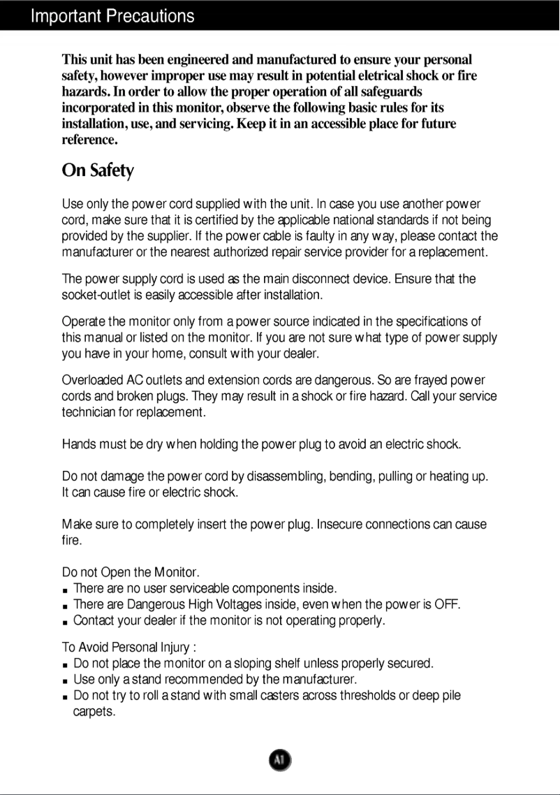 First page image of the manual for T530B