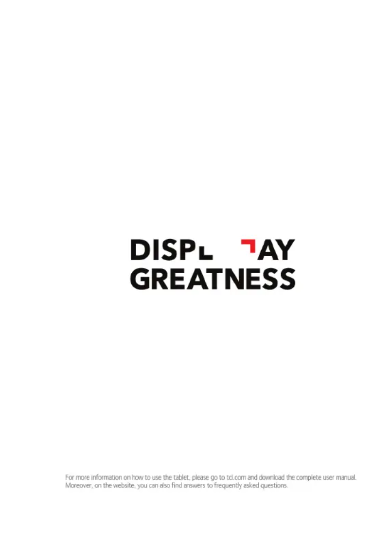 Page 1 of the manual User Manual TCL 10 Tab Max