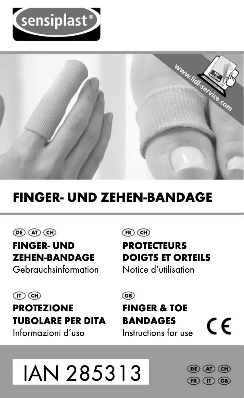 Page 1 of the manual User Manual Sensiplast IAN 285313