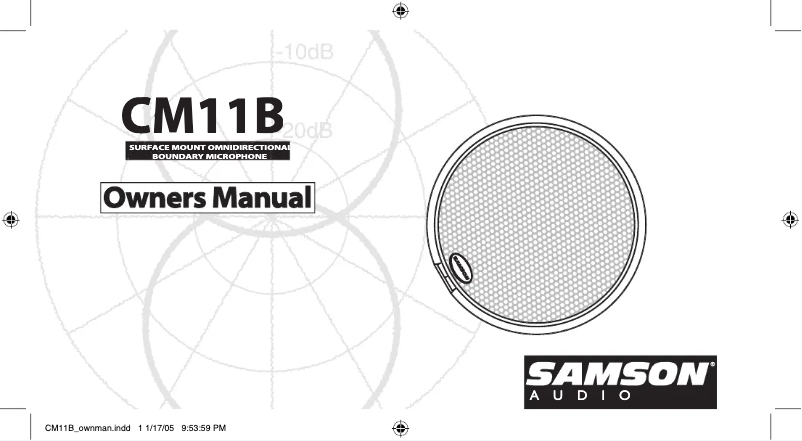 First page image of the manual for CM11B