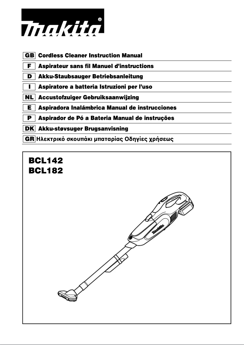 First page image of the manual for BCL142