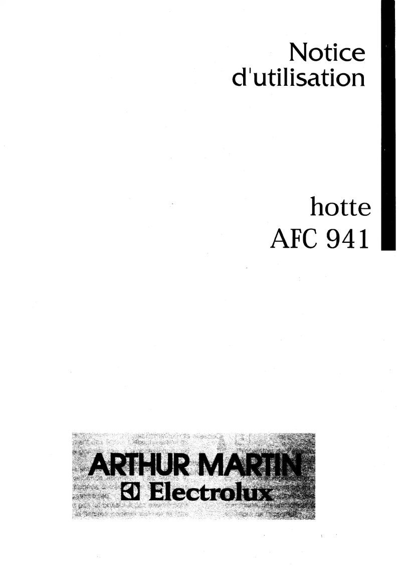 First page image of the manual for AFC941W