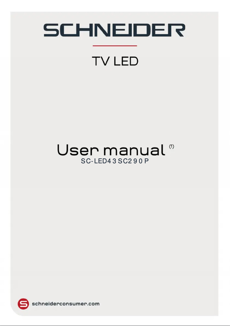 Page 1 of the manual User Manual Schneider SC-LED43SC290P