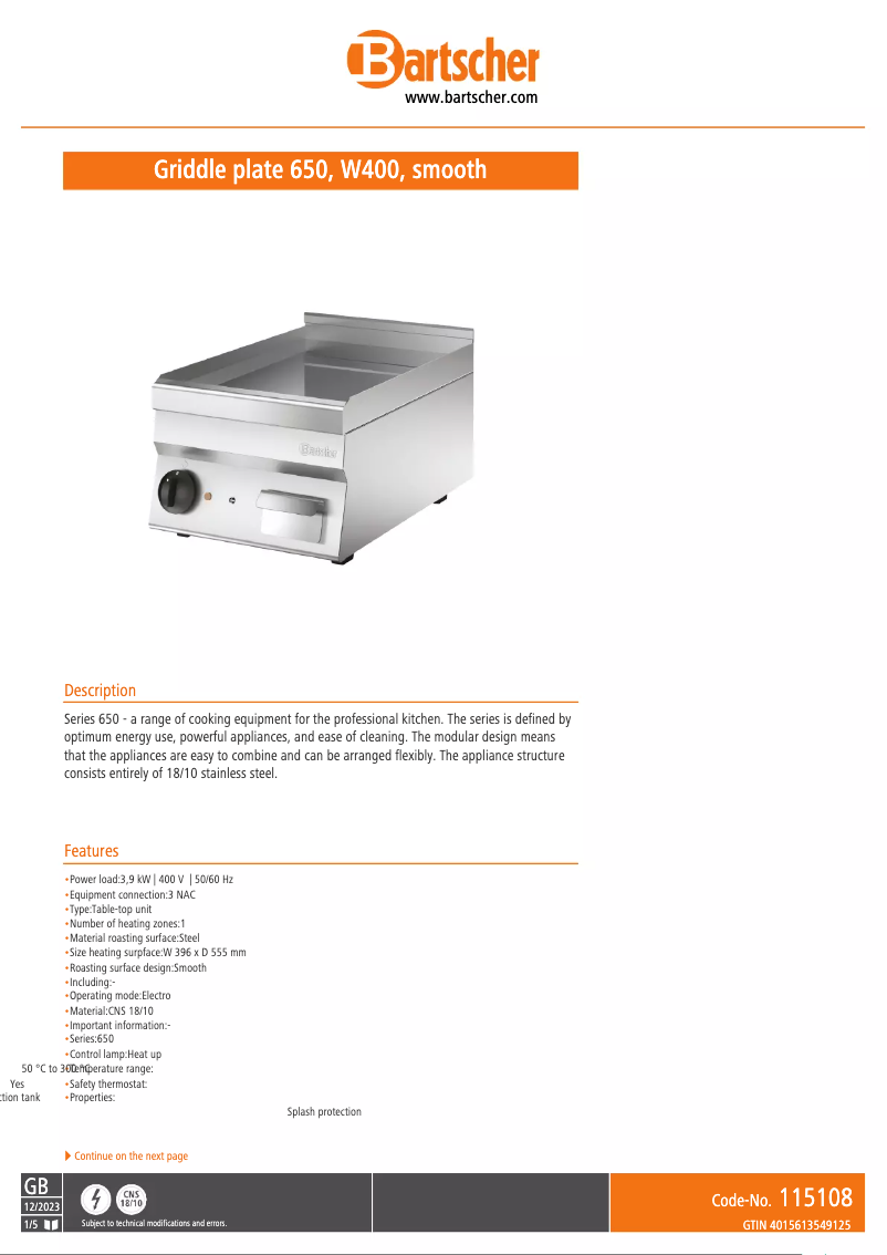 First page image of the manual for 115108