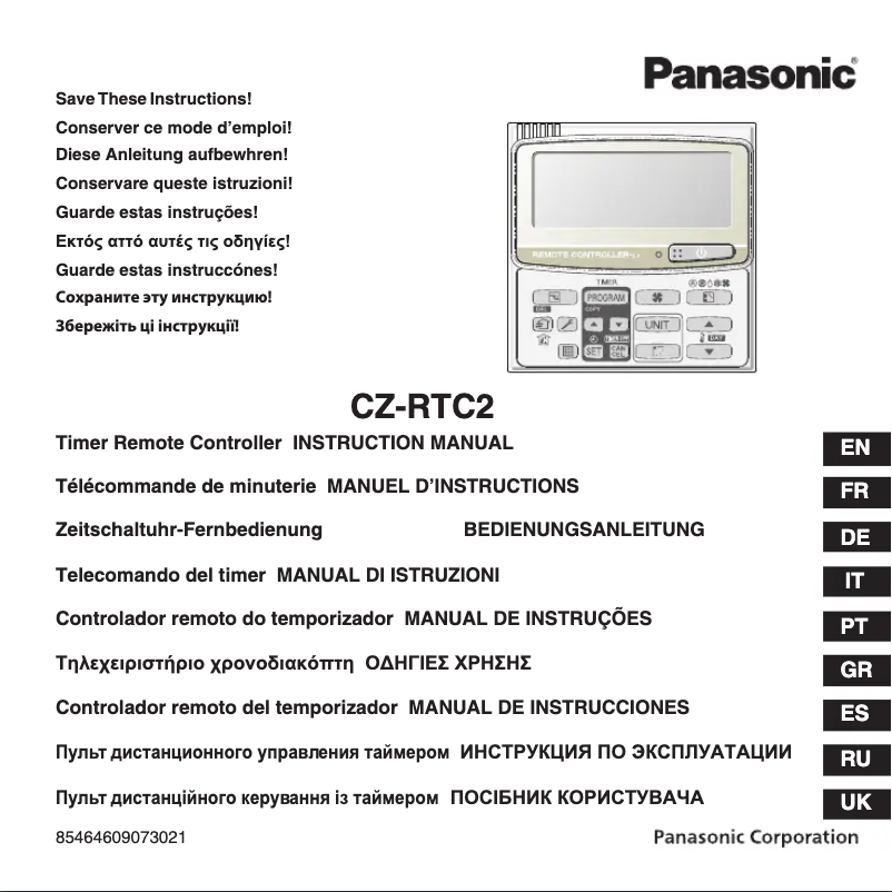 First page image of the manual for CZ-RTC2