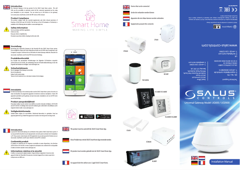 Page 1 of the manual User Manual Salus UG600