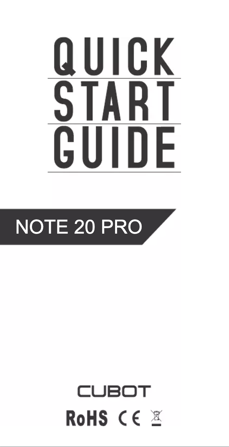 First page image of the manual for Note 20 Pro