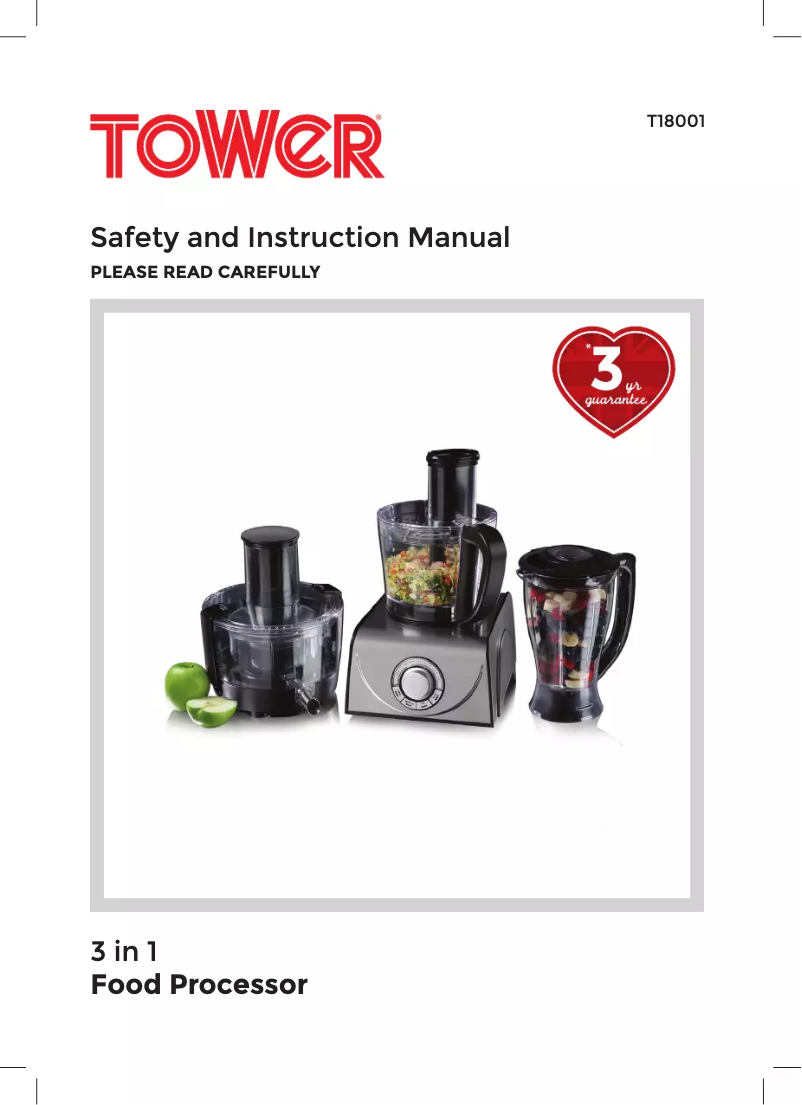 Page 1 de la notice Manuel utilisateur Tower T18001