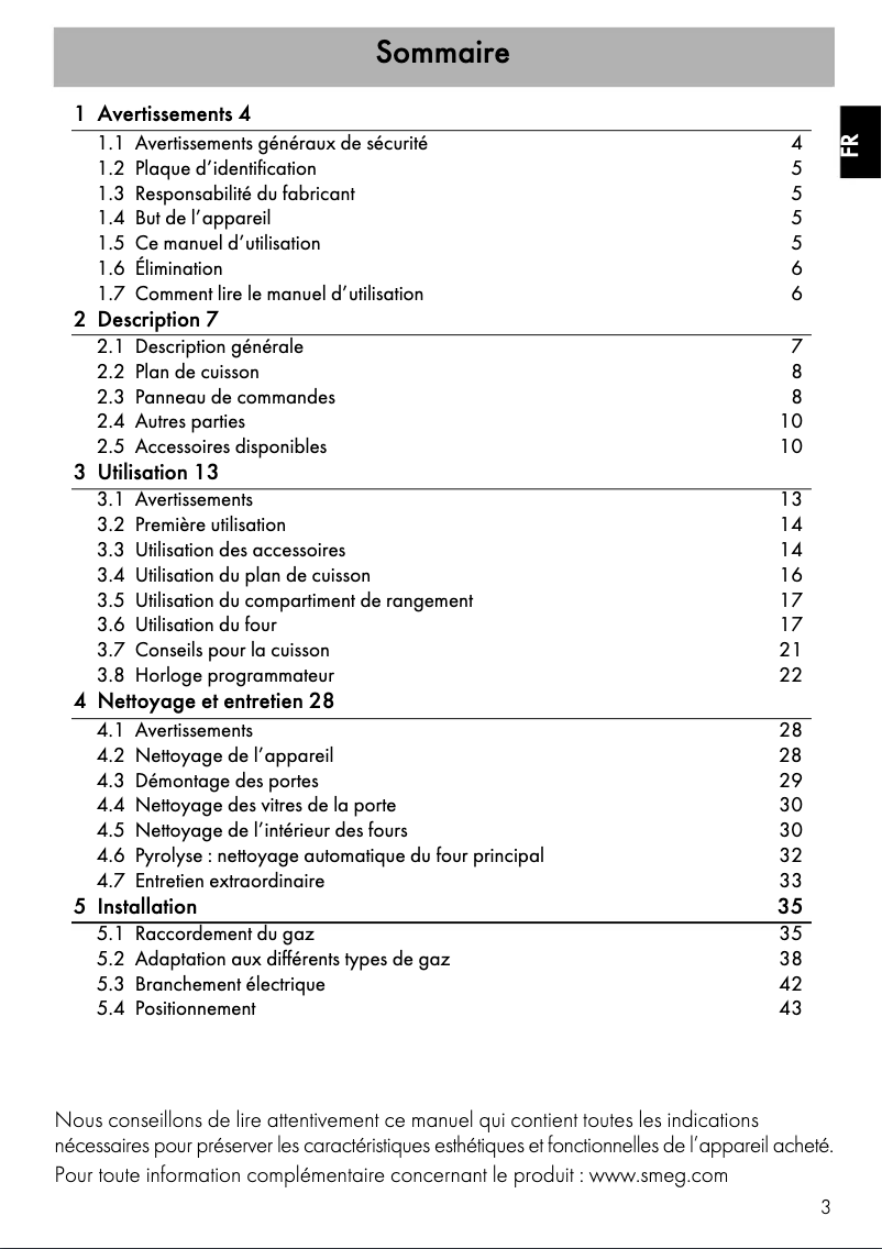 Page 1 of the manual User Manual Smeg A2PY-8