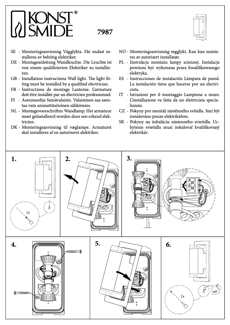 First page image of the manual for 7987