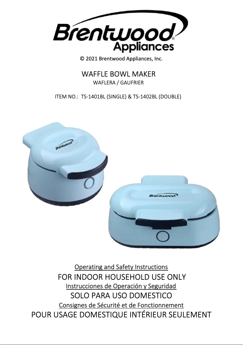 Page 1 of the manual User Manual Brentwood TS-1401BL