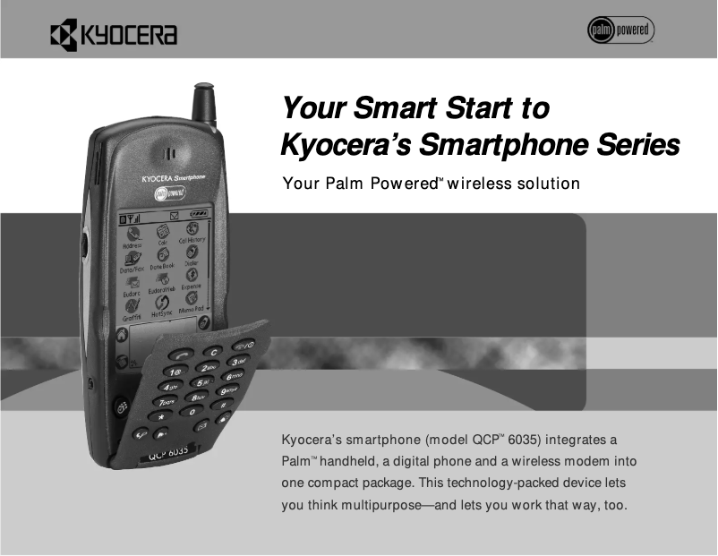 Page 1 of the manual Quick Start Guide Kyocera QCP 6035