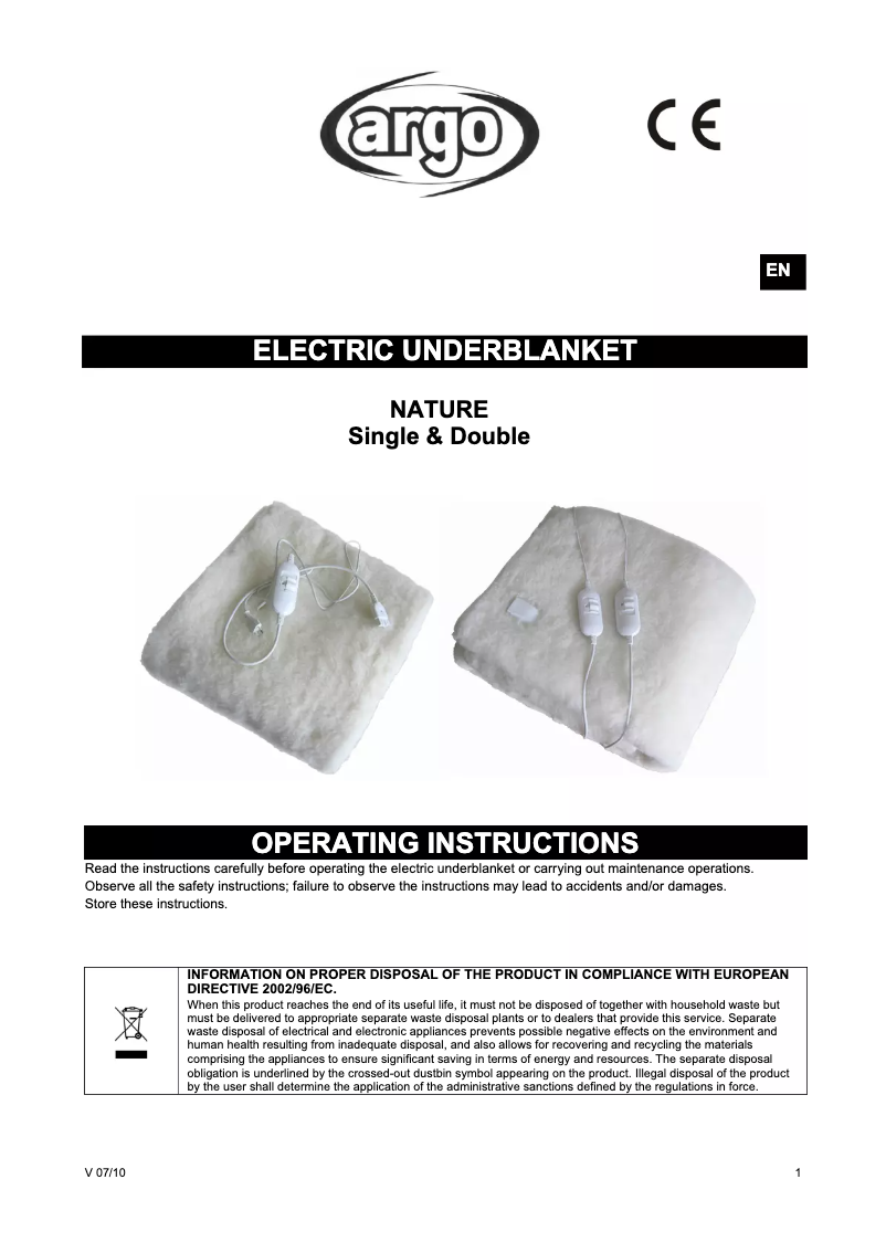 Image de la première page du manuel de l'appareil Nature Double