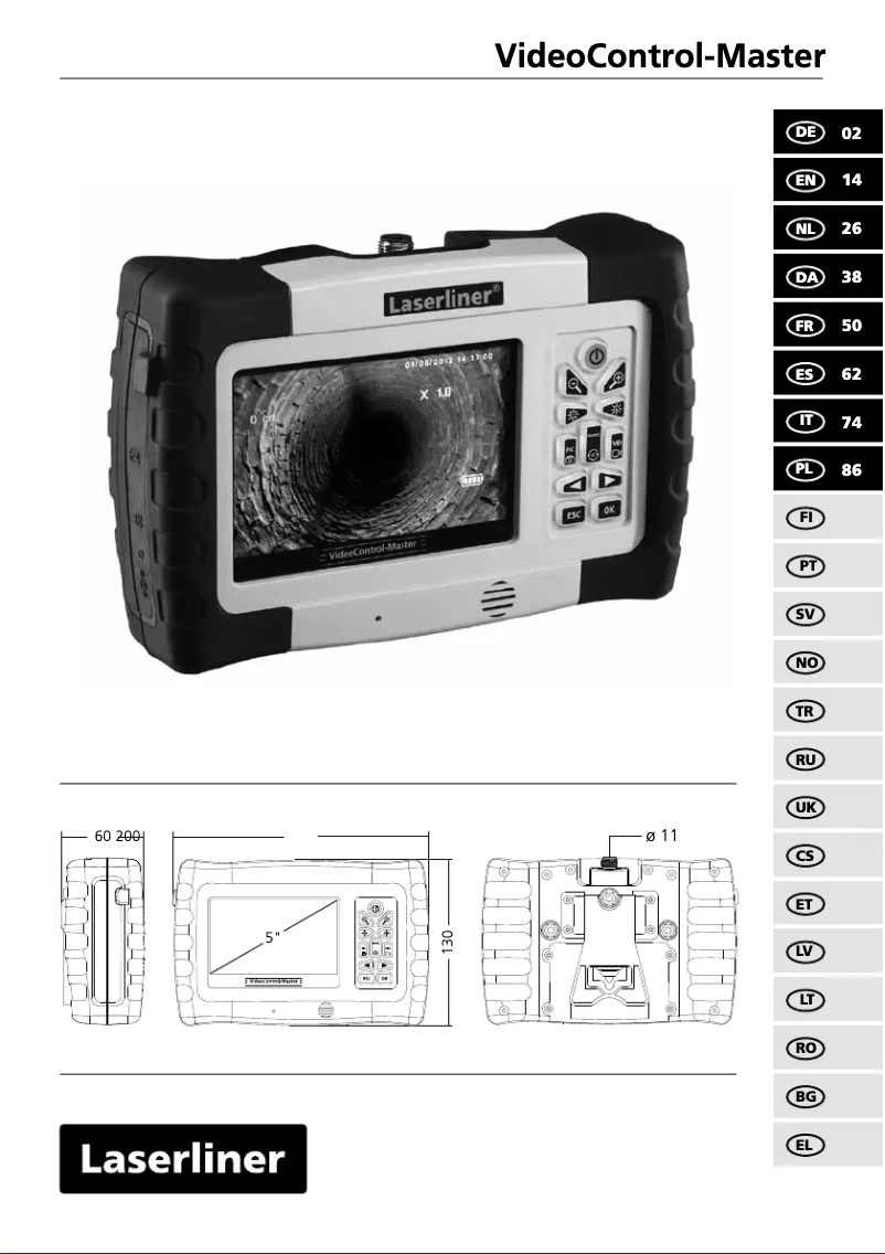First page image of the manual for PipeControl-LevelFlex Set