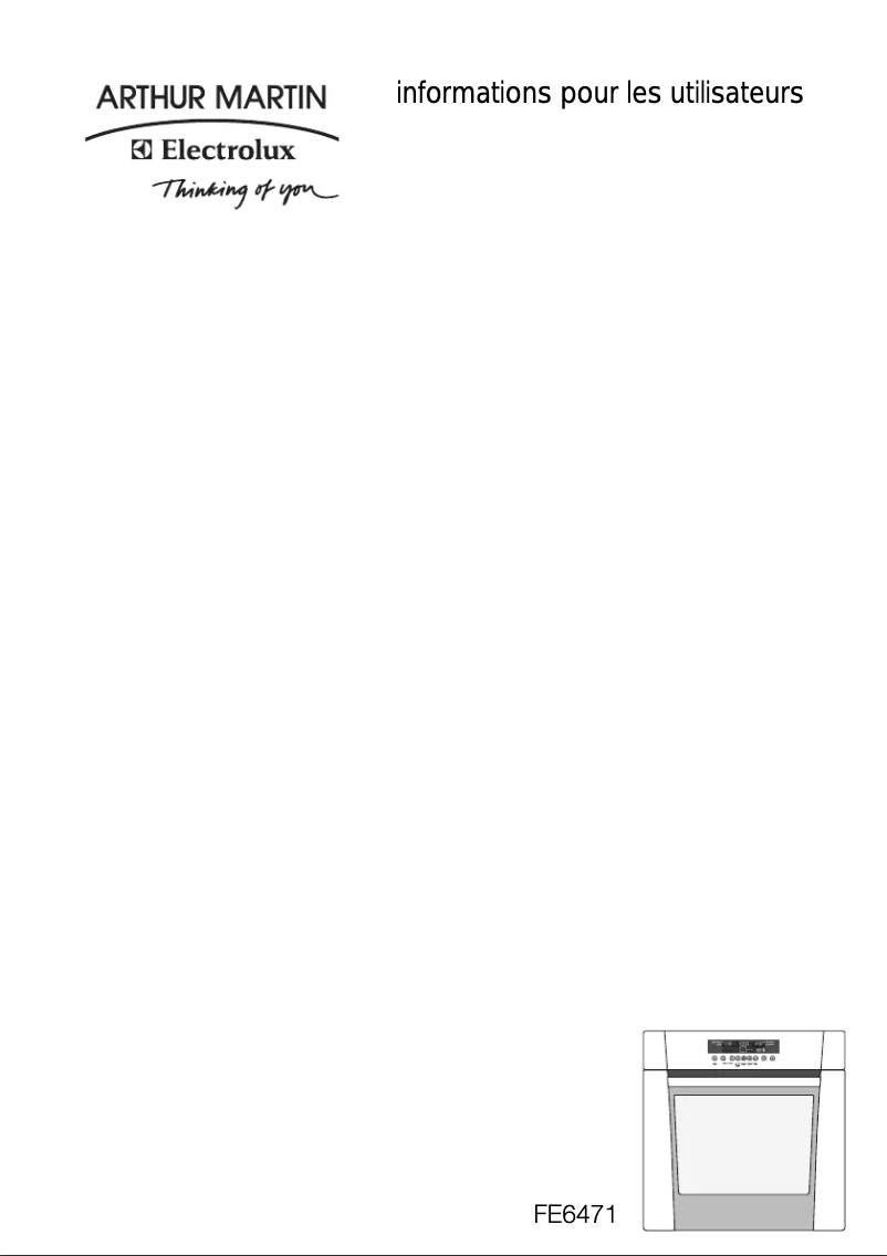 First page image of the manual for FE 6471 NG