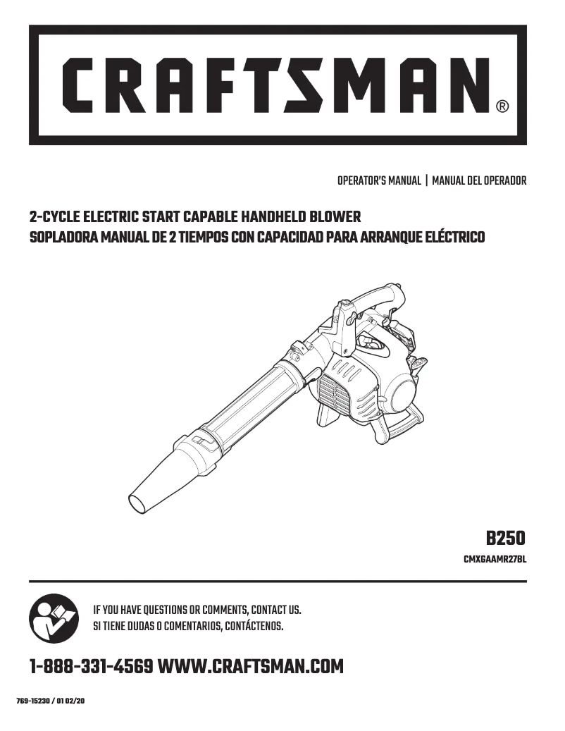 Page 1 of the manual User Manual Craftsman CMXGAAMR27BL