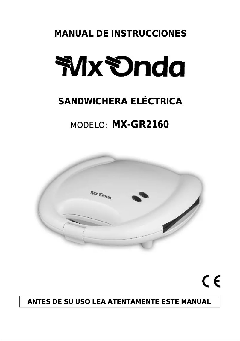 First page image of the manual for MX-GR2160