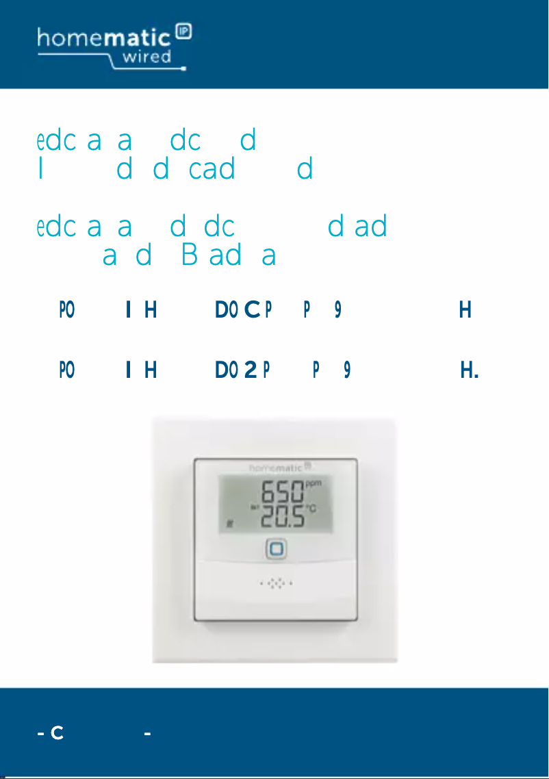 Page 1 of the manual User Manual Homematic IP HmIPW-SCTHD